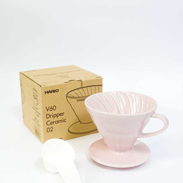  Con din ceramică Hario V60-02 (roz, albastru deschis, turcoaz)